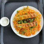 Chicken Kebab Over Smoky Rice