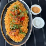 Chicken Tikka over Smoky Rice